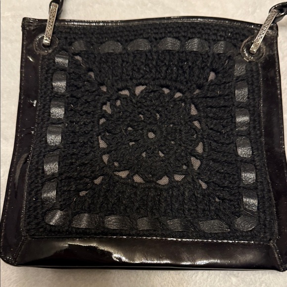 Brighton Handbags - Brighton Black Crochet Shoulder Bag